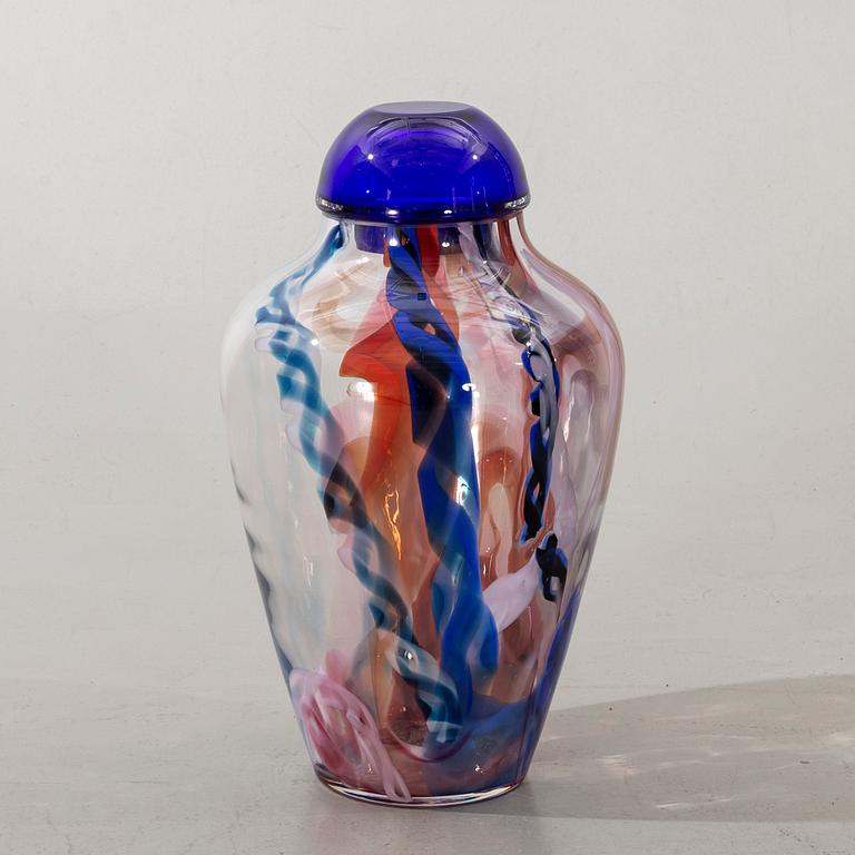 LARS HELLSTEN, lidded urn, signed.