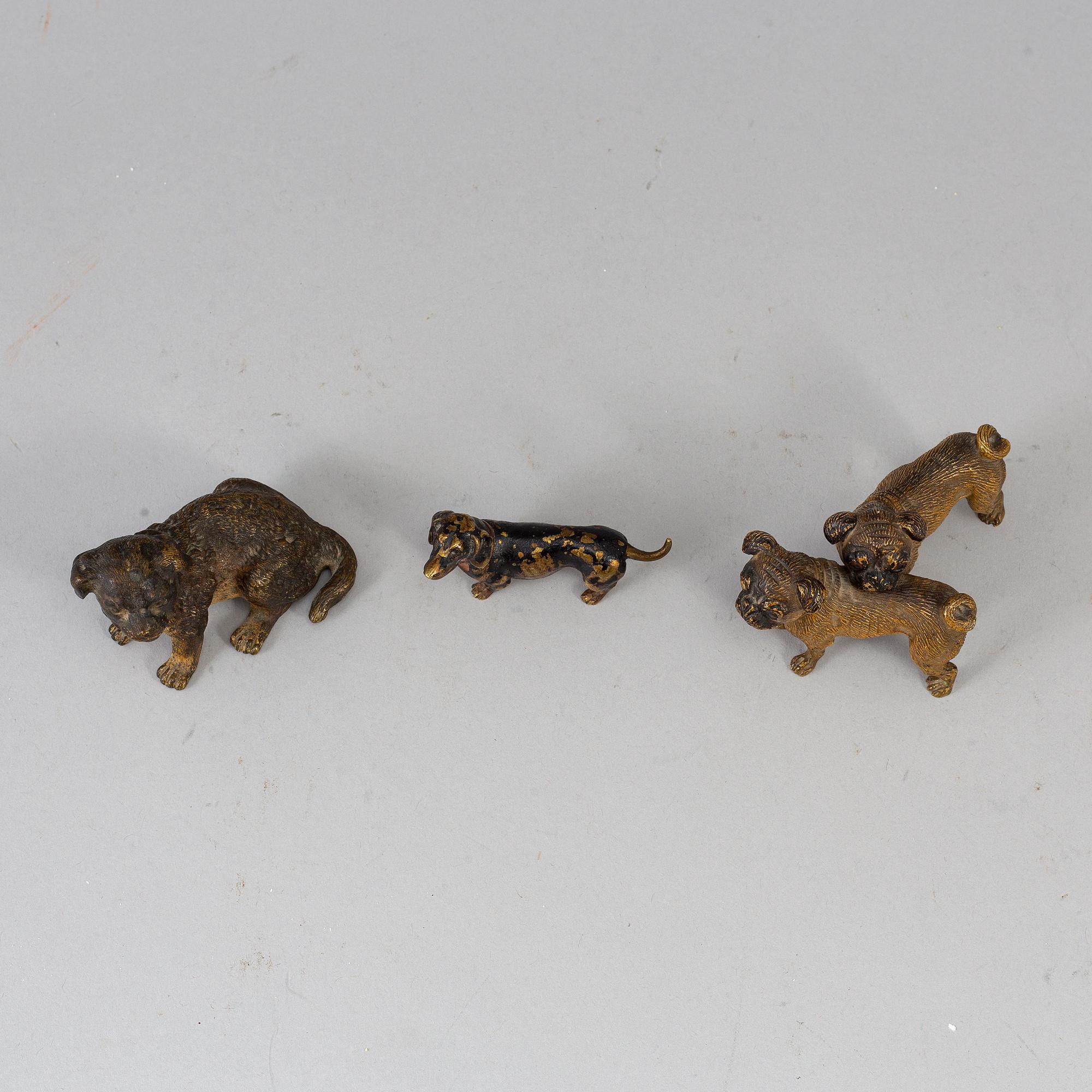 3 bronze figurines, first half of the 20th century.