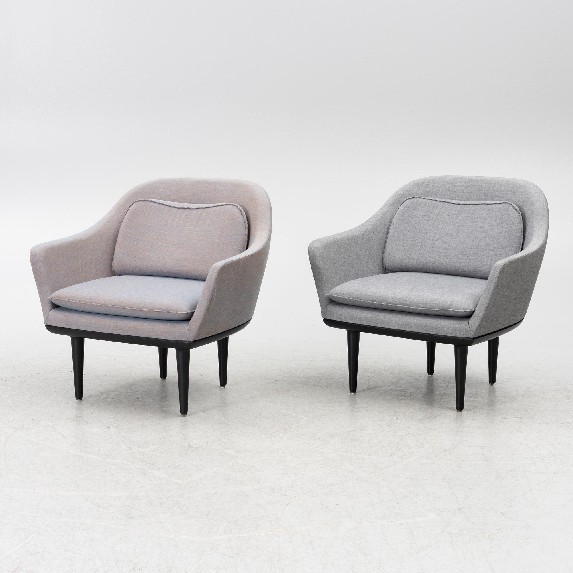 Stellar Works, fåtöljer, 2 st, "Lunar lounge chair", samtida.