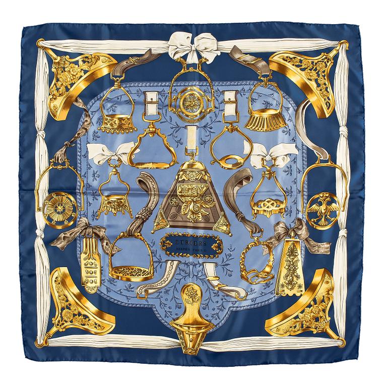 HERMÈS, scarf "Etriers", 1960-tal.