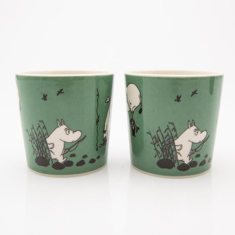 Moomin mugs, a pair, porcelain, Arabia, Finland 1991-96.