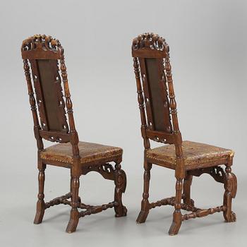 STOLAR, ett par, barock, 1700-tal.