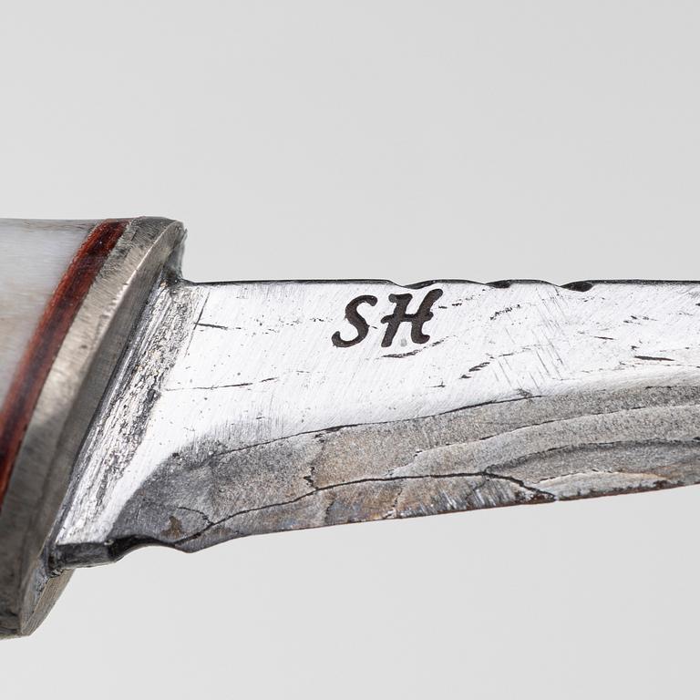 Bertil Fällman jewellery knife in box, signed, 1990s.