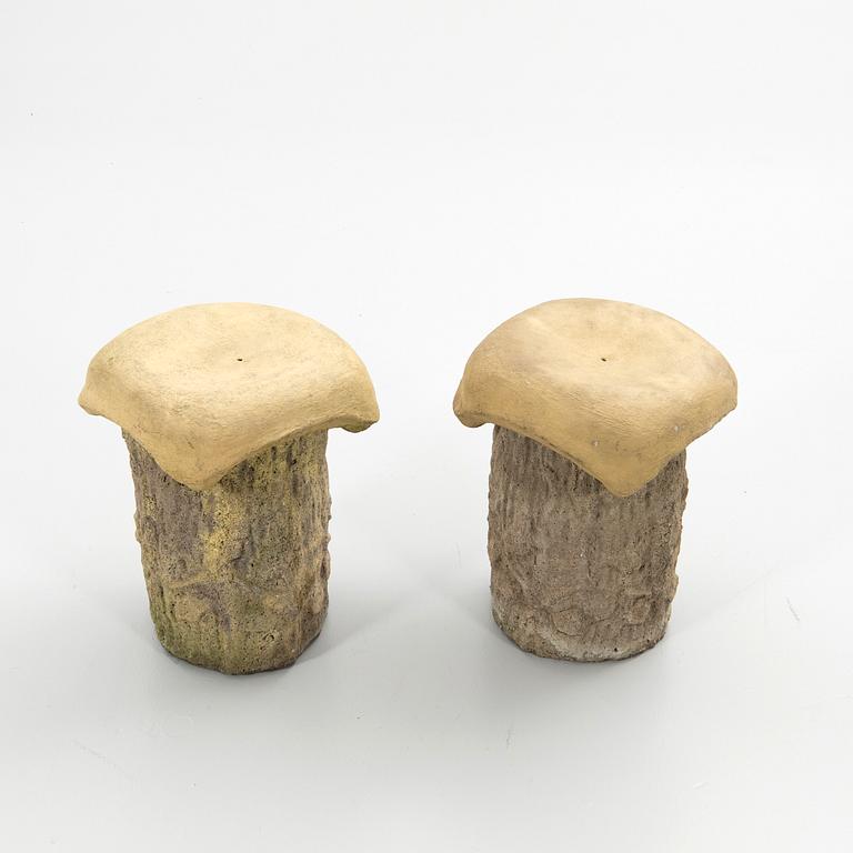 Stools, a pair, late 20th century.