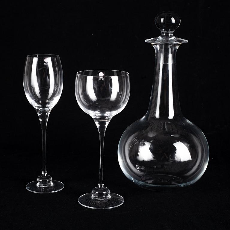 Heikki Orvola, a 26-piece "Aurora" glass service, Iittala, Finland.