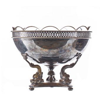 UPPSATSSKÅL, nysilver. Empirestil, 1900-talets första hälft.