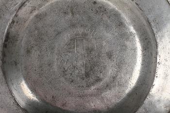 PARTI TENN OCH KOPPAR 3 delar, 1700/1800-tal.