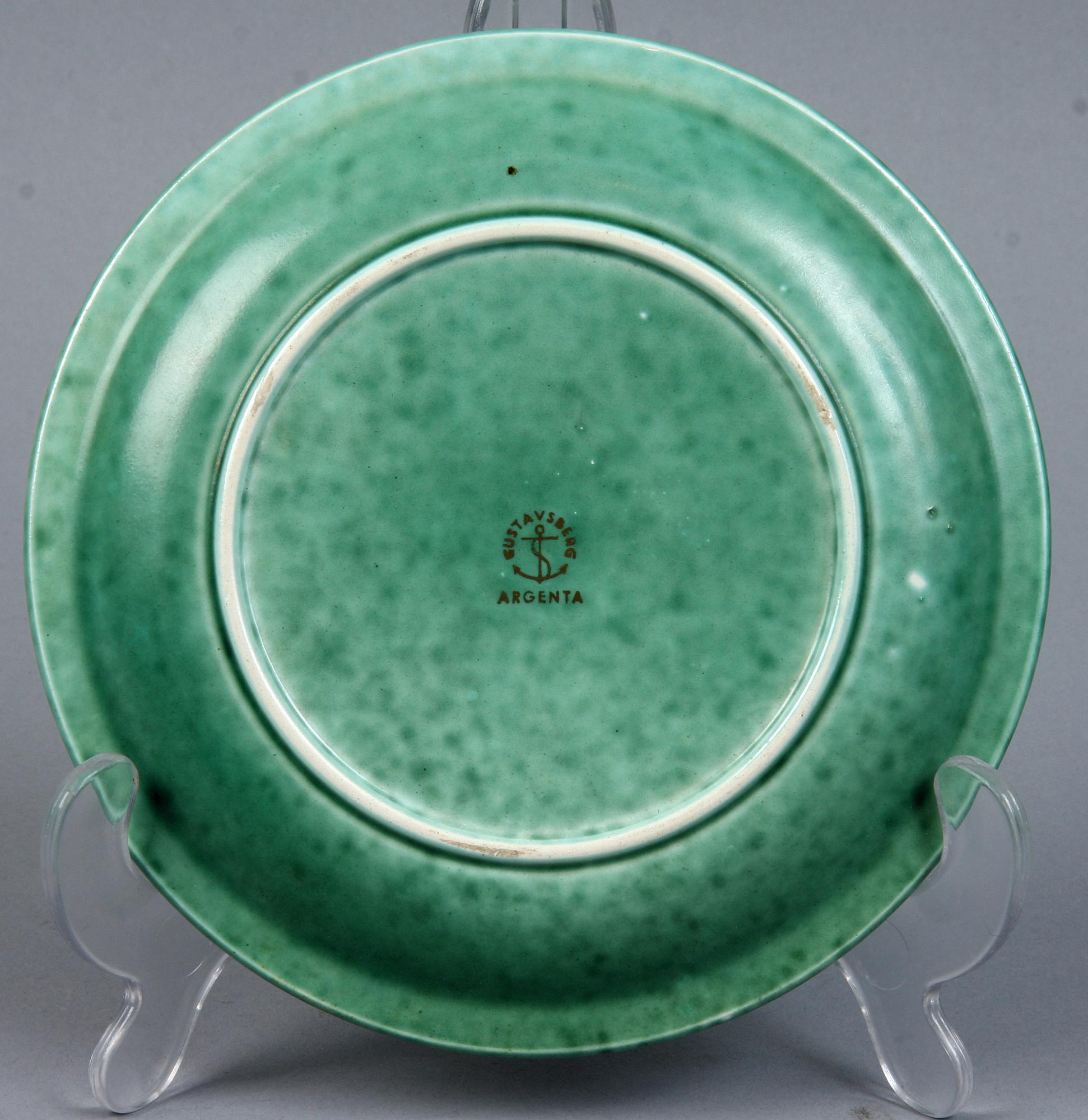 TALLRIKAR, 6 st, keramik, Björn Wiinblad, Rosenthal samt Argenta, Wilhelm Kåge, Gustavsberg.