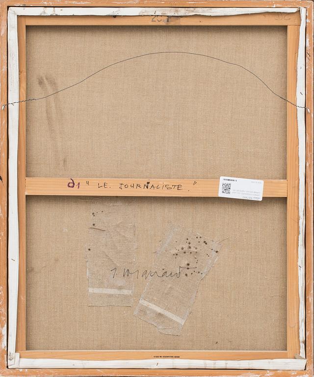 JAMES COIGNARD, olja samt collage på duk, signerad.