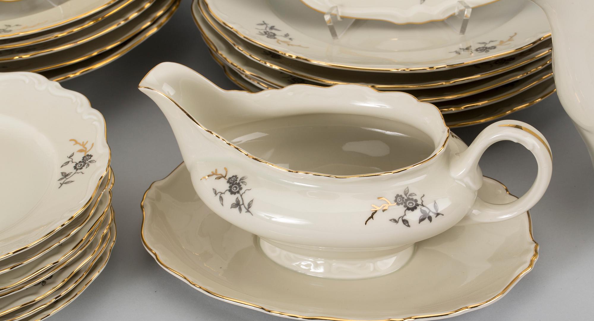 SERVIS, 58 dlr, porslin, Uppsala Ekeby, 1900-talets andra hälft.