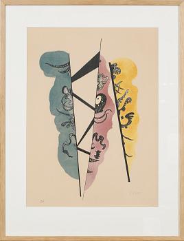 WASSILY KANDINSKY, litograph in colours, sign and dated in the print, numbered 74/300.