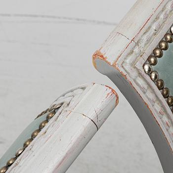 A set of 4 similar, Empire style chairs, second half of the 20th century.