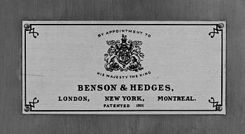 HUMIDOR, Benson & Hedges, 1900-talets andra hälft.