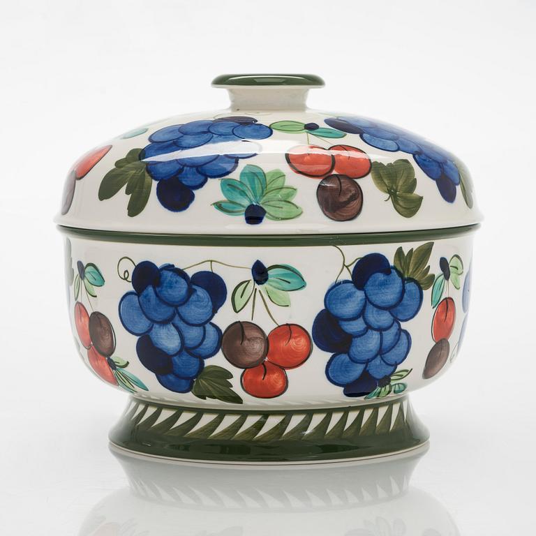 Dorrit von Fieandt, skål med lock,  "Palermo", keramik,  signerad DF, Arabia, Finland.