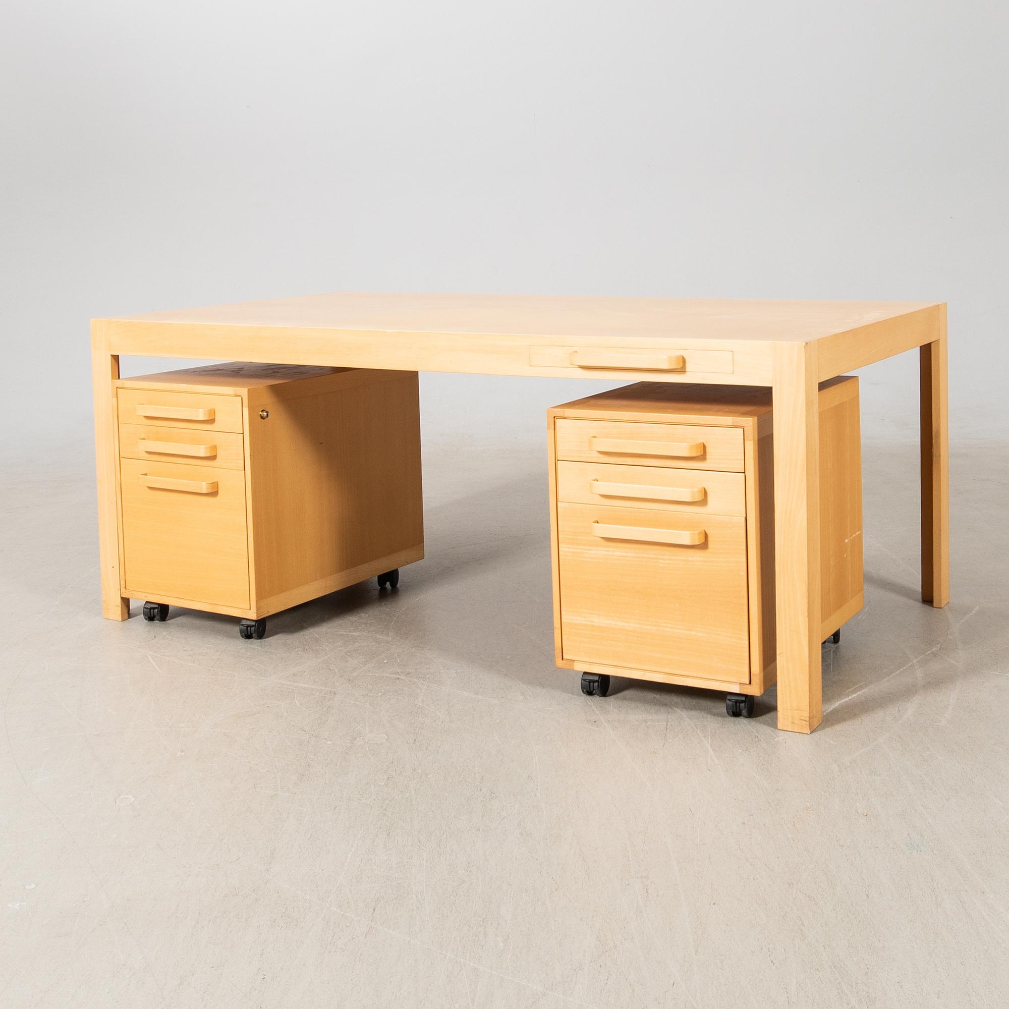 Rud Thyfgesen & Johnny Sorensen, desk, along with 2 chests of drawers, "Kongserien", Denmark.