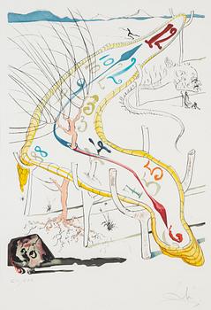 Salvador Dalí, etching and lithograph in colours. Signed and numbered CII/CVC.