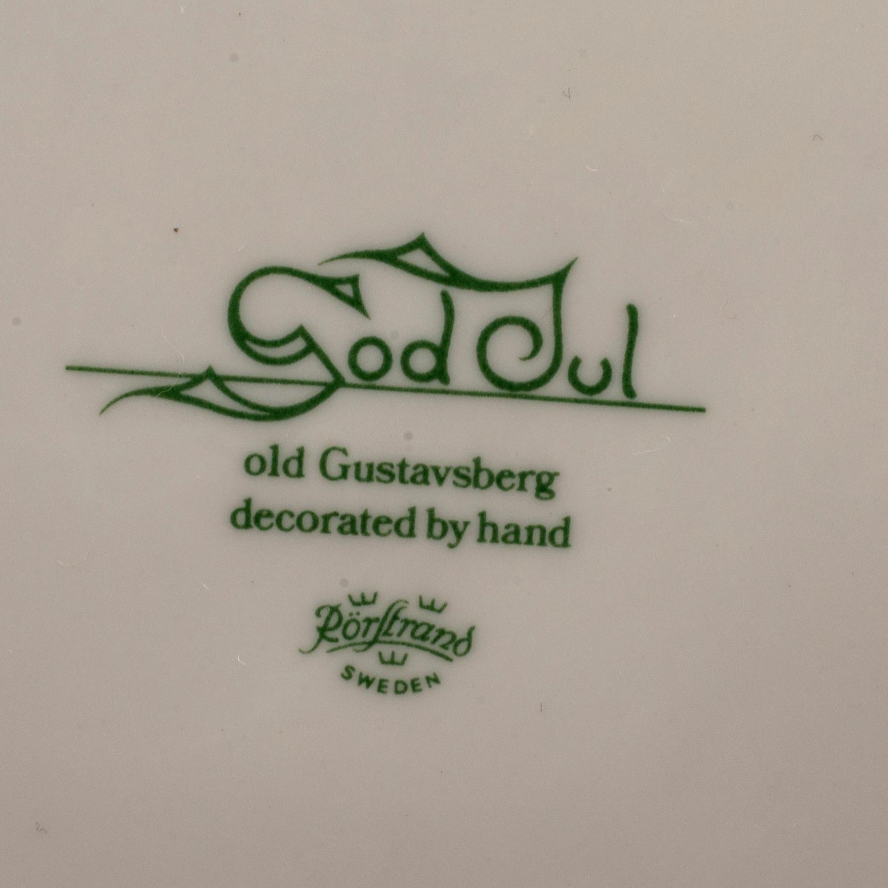 JULSERVIS,  37  delar, porslin, "God Jul", Gustavsberg.