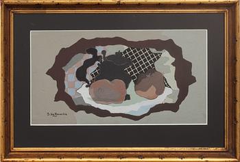 JEAN DE GAVARDIE, gouache på pannå, signerad.