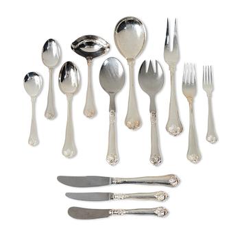 A Danish silver cutlery set, “Sachsisk”, Cohr, Swedish import mark (85 pieces).