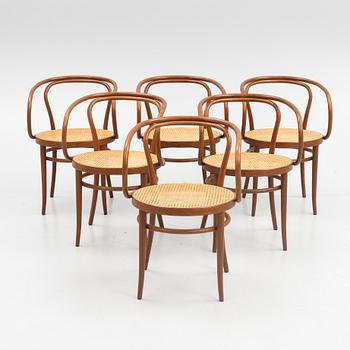 Gebrüder Thonet, six model '209' chairs, Thonet, 2006.