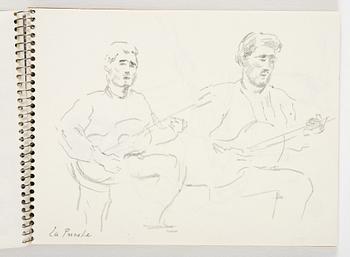 Lotte Laserstein, 4 skissböcker med blyertsteckningar.