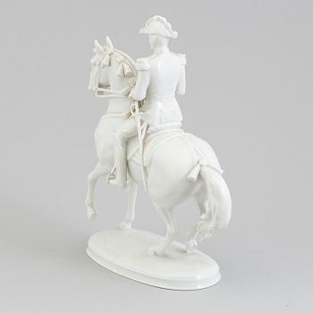 A Vienna Augarten white glazed equestrian figure from the 'Spansche Reitschule', Austria, 20th Century.