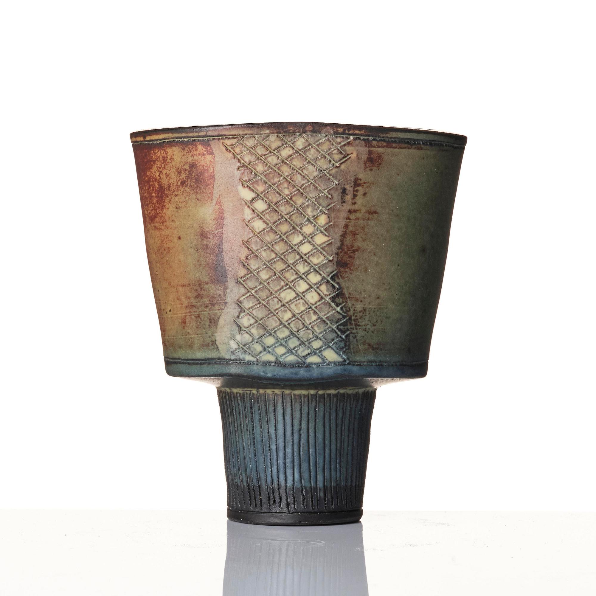 Wilhelm Kåge, a Farsta stoneware vase, Gustavsbergs Studio 1950s.