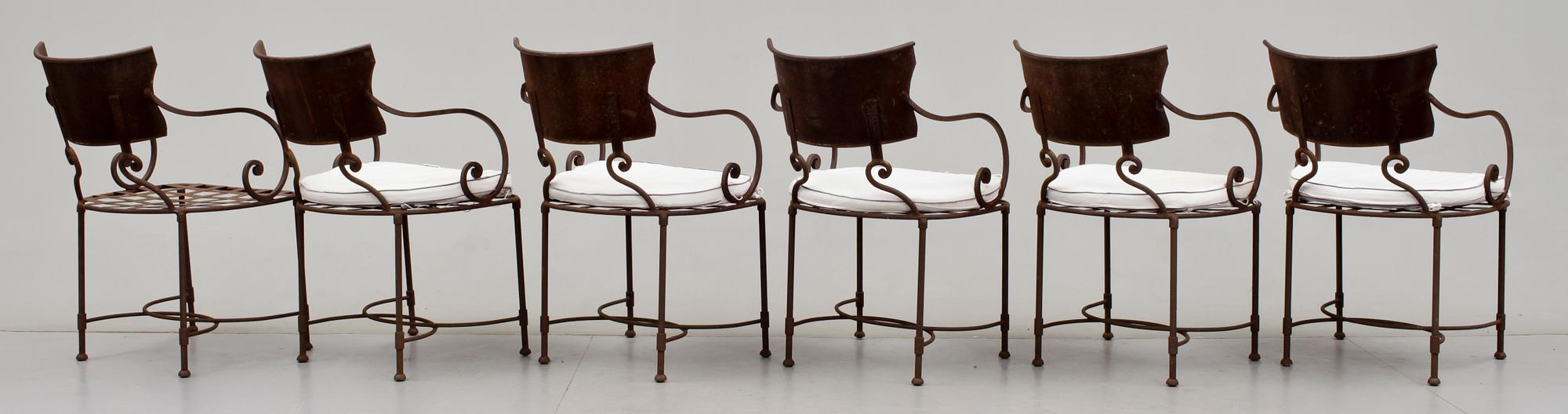 TRÄDGÅRDSSTOLAR, 6 st, 1900-tal.