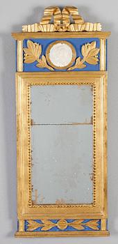 SPEGEL, gustaviansk, bakstycke med signaturstämpel C Lekberg. omkring år 1800.