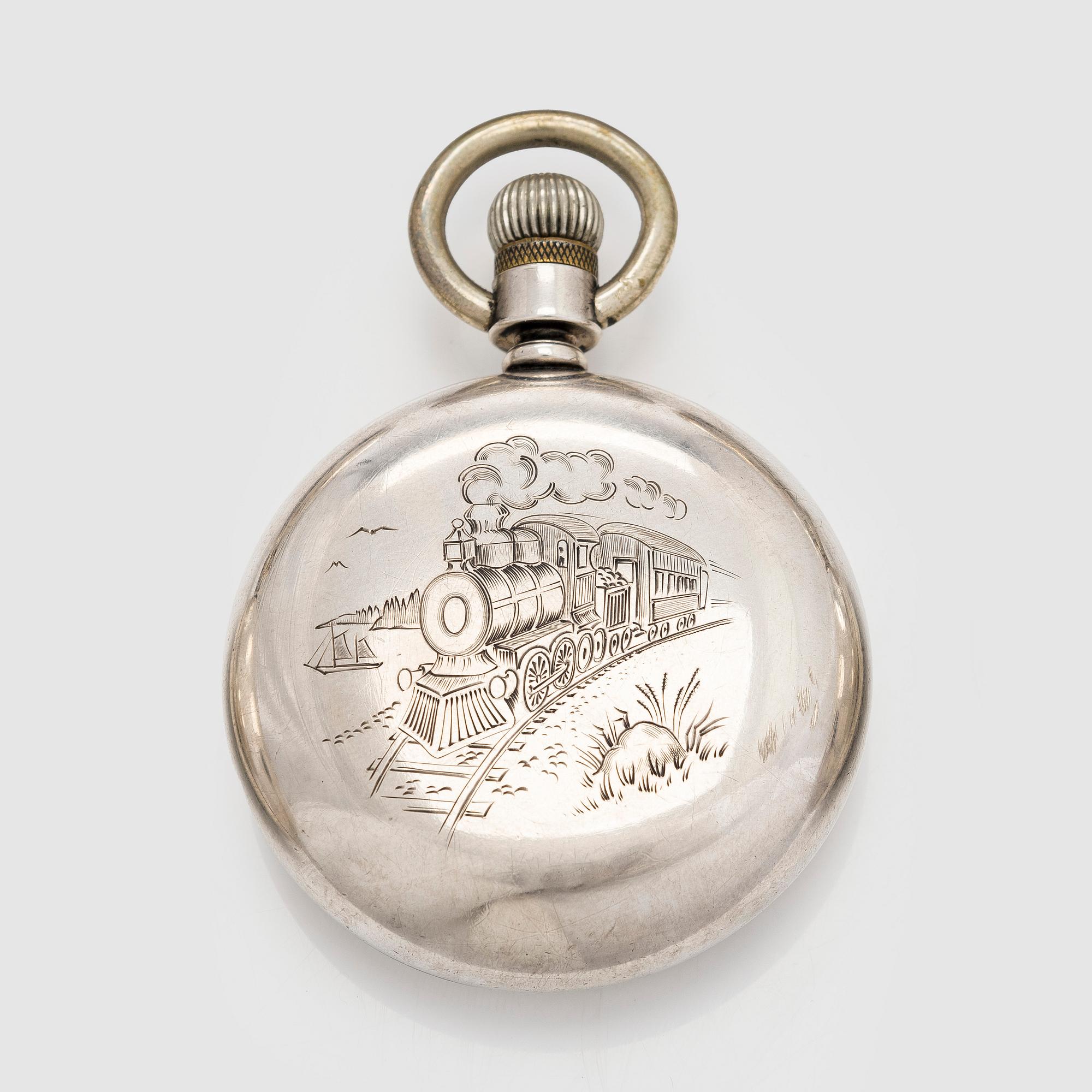 Kokoelma taskukelloja, 16 kpl, hopeaa.