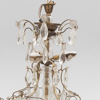 A Rococo style chandelier, first half of the 20th century.