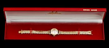 ARMBANDSUR, 18 k guld, Alpina. Total vikt inklusive ur 27,8 g.