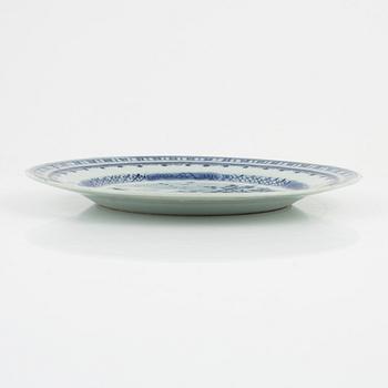 Four blue and white plates, China, Qing dynasty, Qianlong (1736-95).