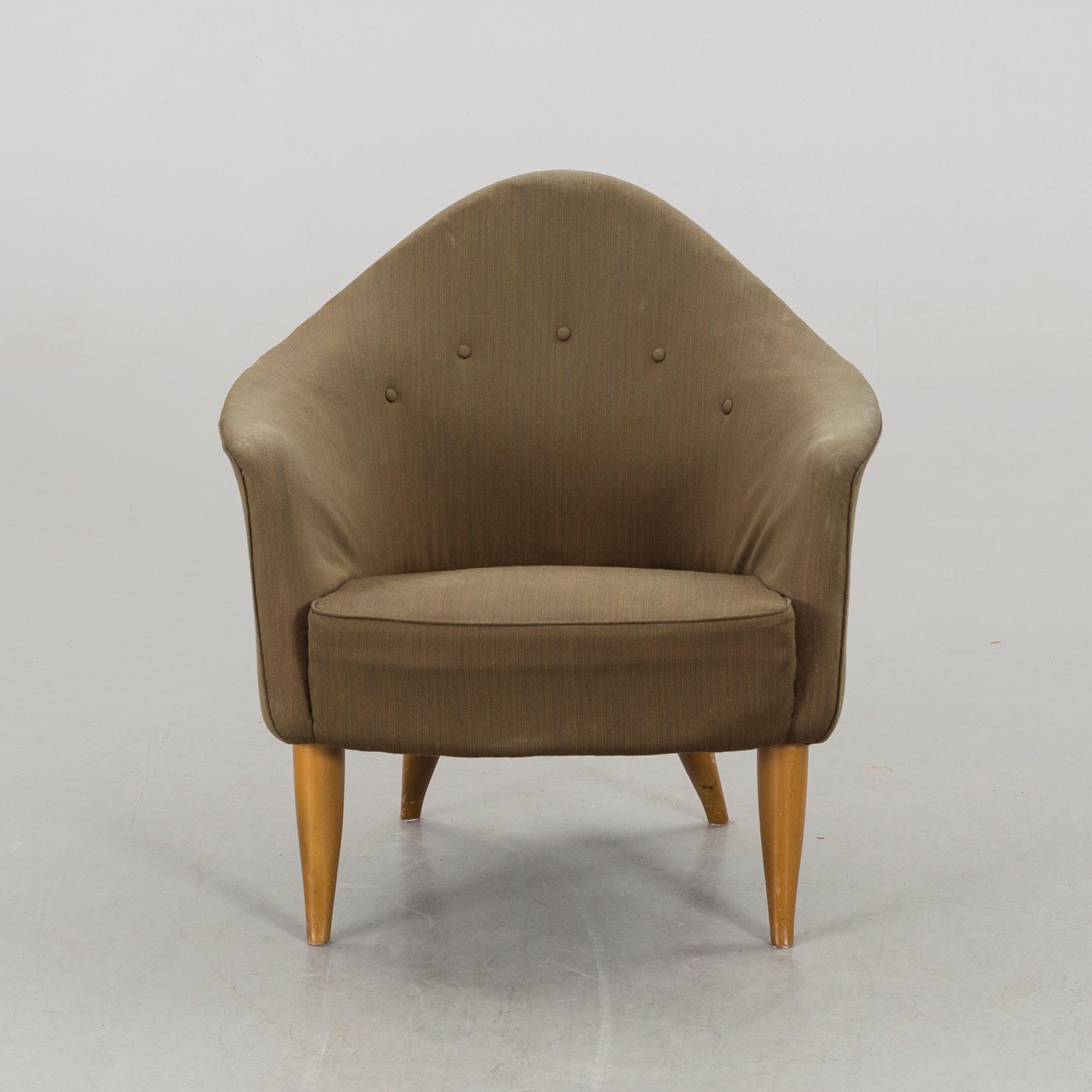 KERSTIN HÖRLIN-HOLMQUIST, "Liten Adam" fåtölj ur Nk:s Triva serie "Paradiset", formgiven 1958.