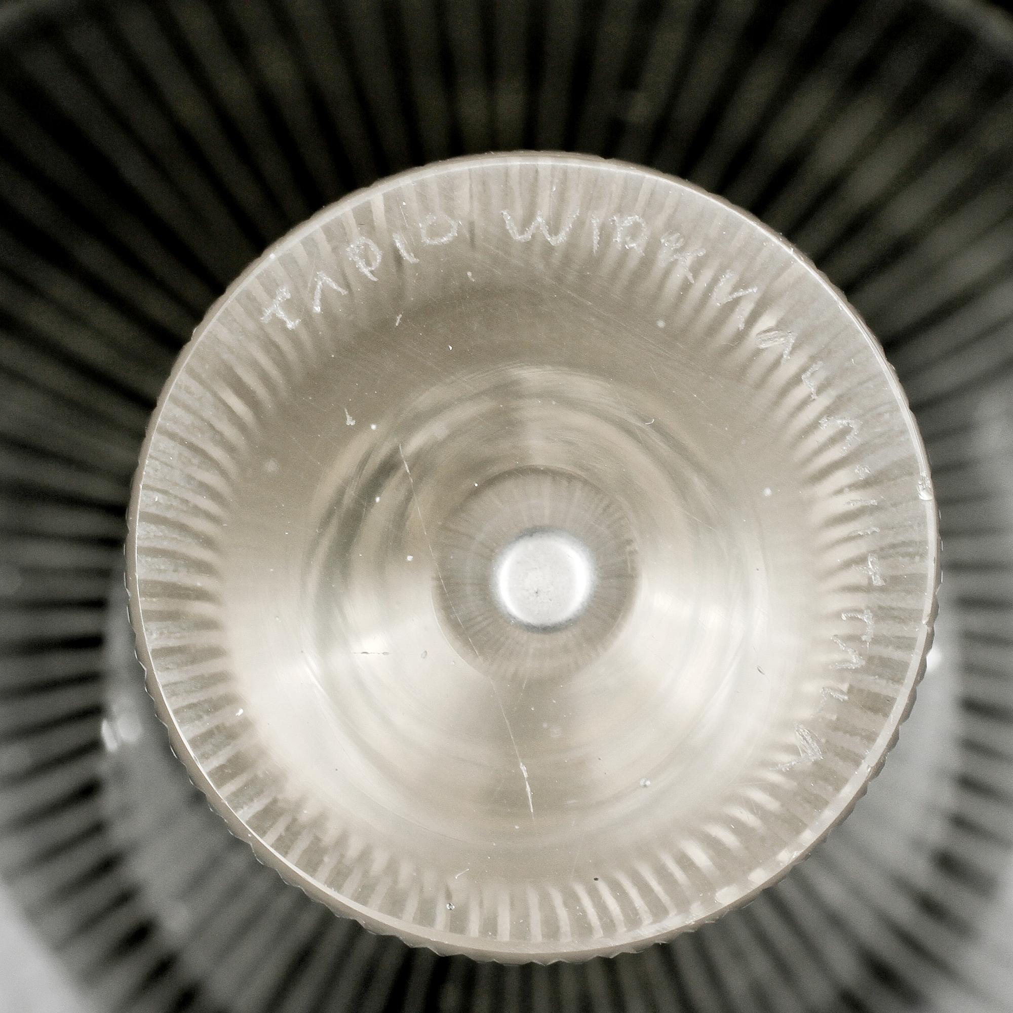 VASER, 2 st, glas, Tapio Wirkkala, Iittala, omkring 1900-talets mitt.