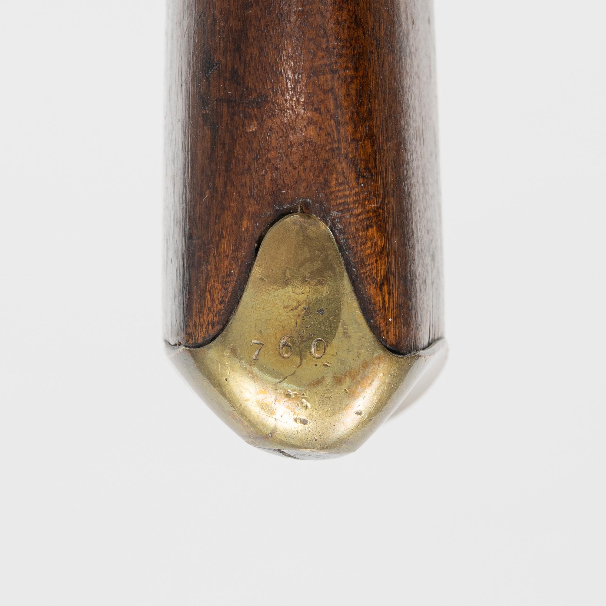 A Swedish percussion rifle 1845-54 pattern with bayonet.