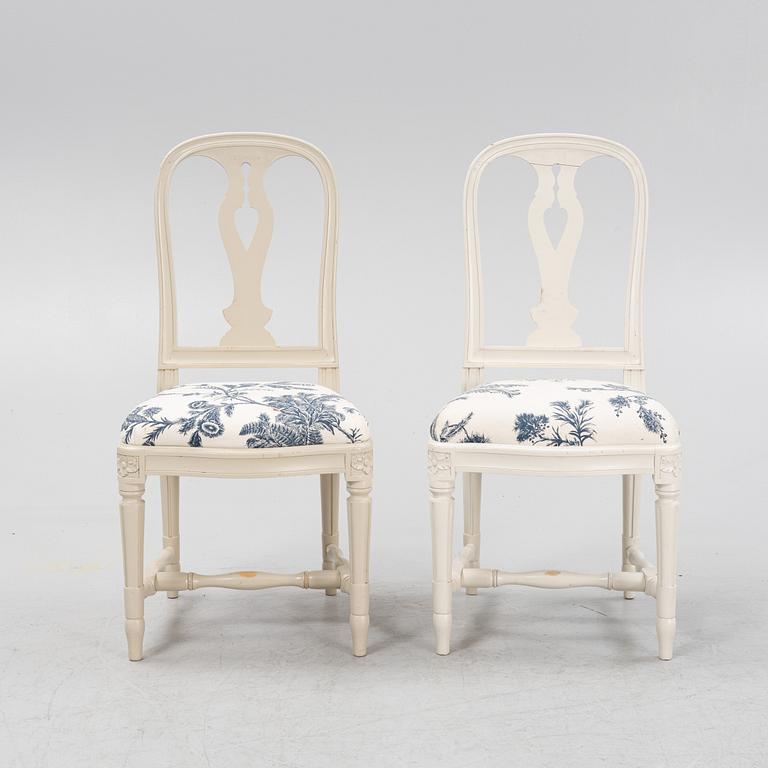A set of eight 'Hallunda' Gustavian style chairs from Ikea, 1990s.
