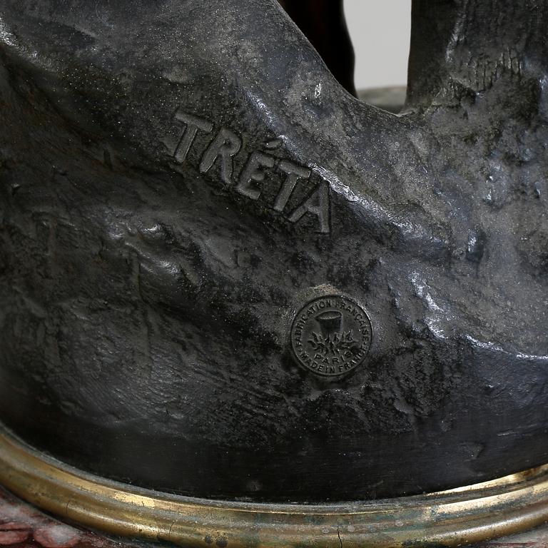 BORDSGARNITYR, 3 delar, nyrokoko, sannolikt Frankrike, 1800-talets slut/1900-talets början.