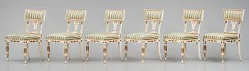 A set of six late Gustavian chairs by M Lundberg.