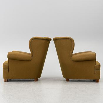 Armchairs, a pair, Swedish Modern, 1940s.