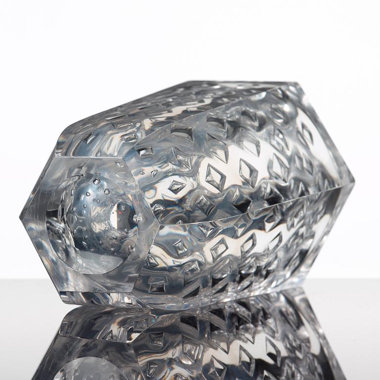 Vicke Lindstrand, VICKE LINDSTRAND, a polished glass vase, Kosta, Sweden 1950's.