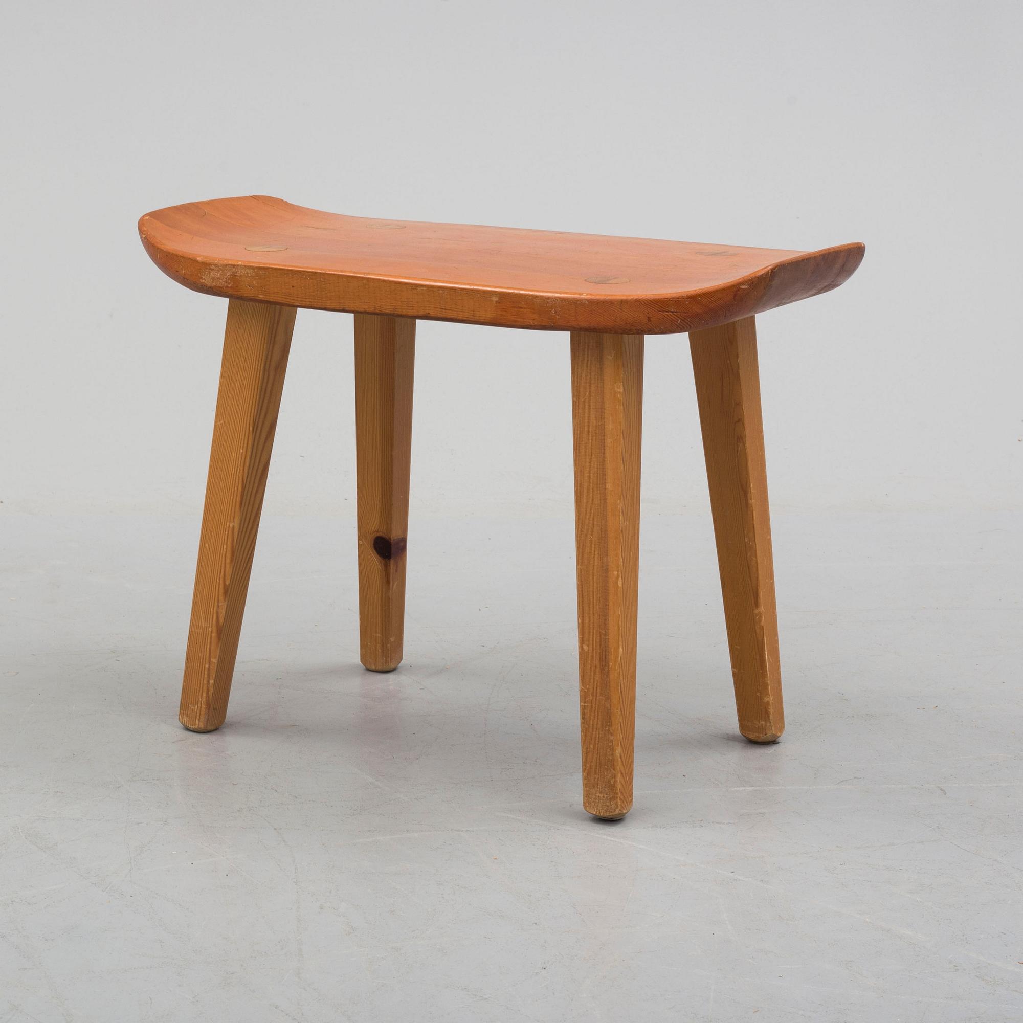 a pine bench from the second half of the 20th century.