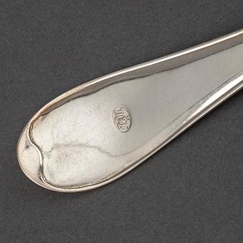 Matgafflar 12 st, silver, av Westerstråhle och Floberg, Stockholm 1802-1809.