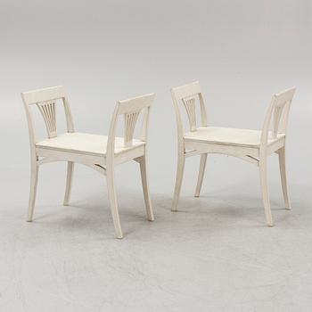 A pair of stools, around 1900.