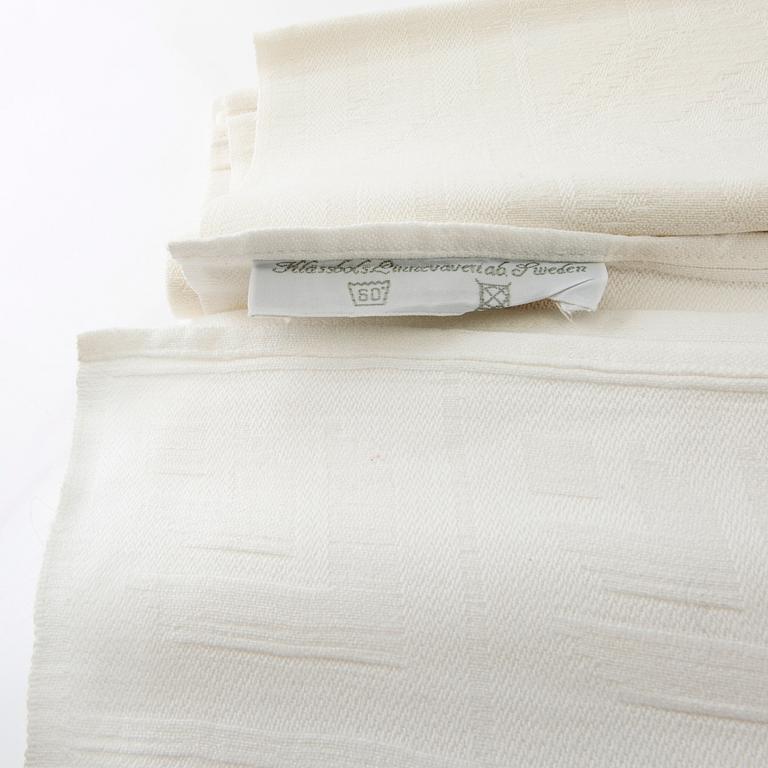 Duk med servietter 13+2 st "Druvklasen" linnedamast Klässbols linneväveri.