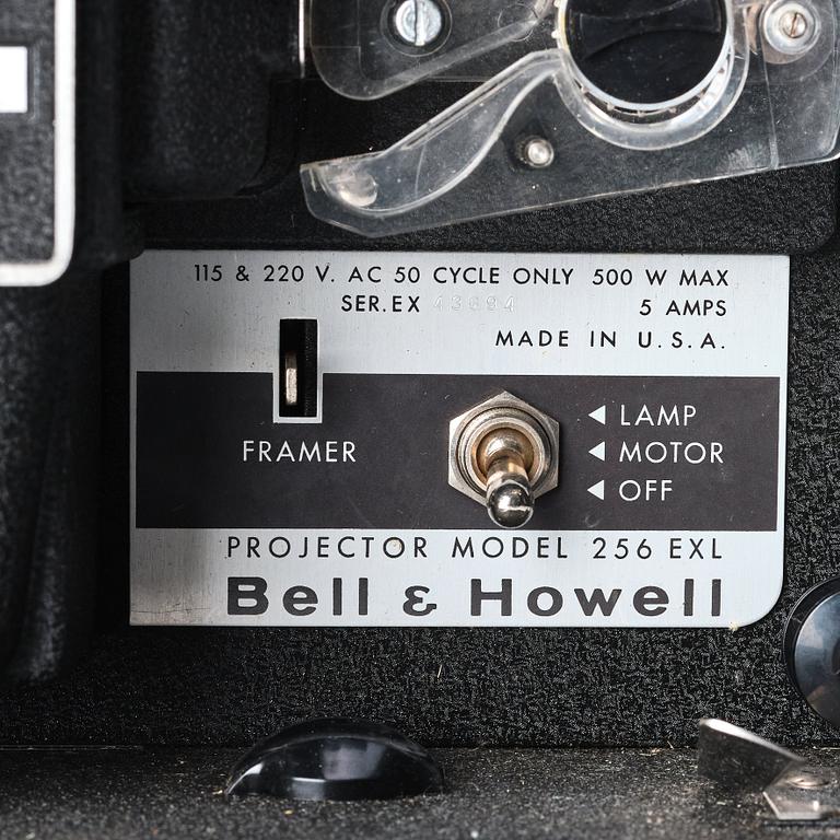 a Bell & Howell "Autoload" projector model 256 EXL, with case, U.S.A. Alva & Gunnar Myrdal Collection.
