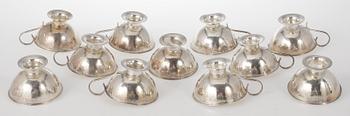 PUNSCHKOPPAR, 11 st, silver, Boliden. 1900-talets första hälft. Vikt ca 360 gram.