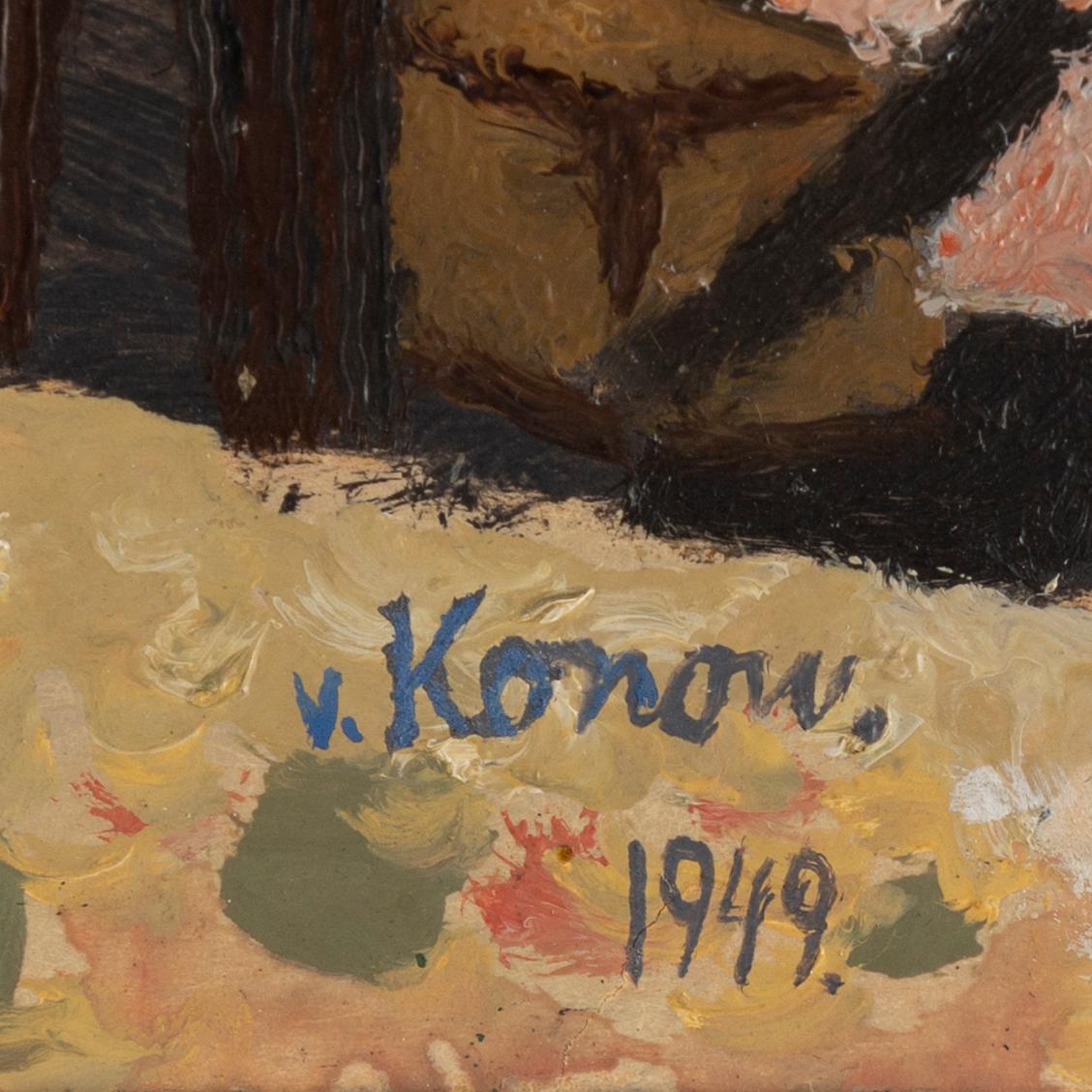 Jurgen von Konow, oil on panel, signed and dated 1949.