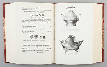 BOK, "Guld- och Silversmeder i Sverige 1520-1850", Gustaf Upmark, Stockholm, Alb. Bonniers Boktryckeri 1943.