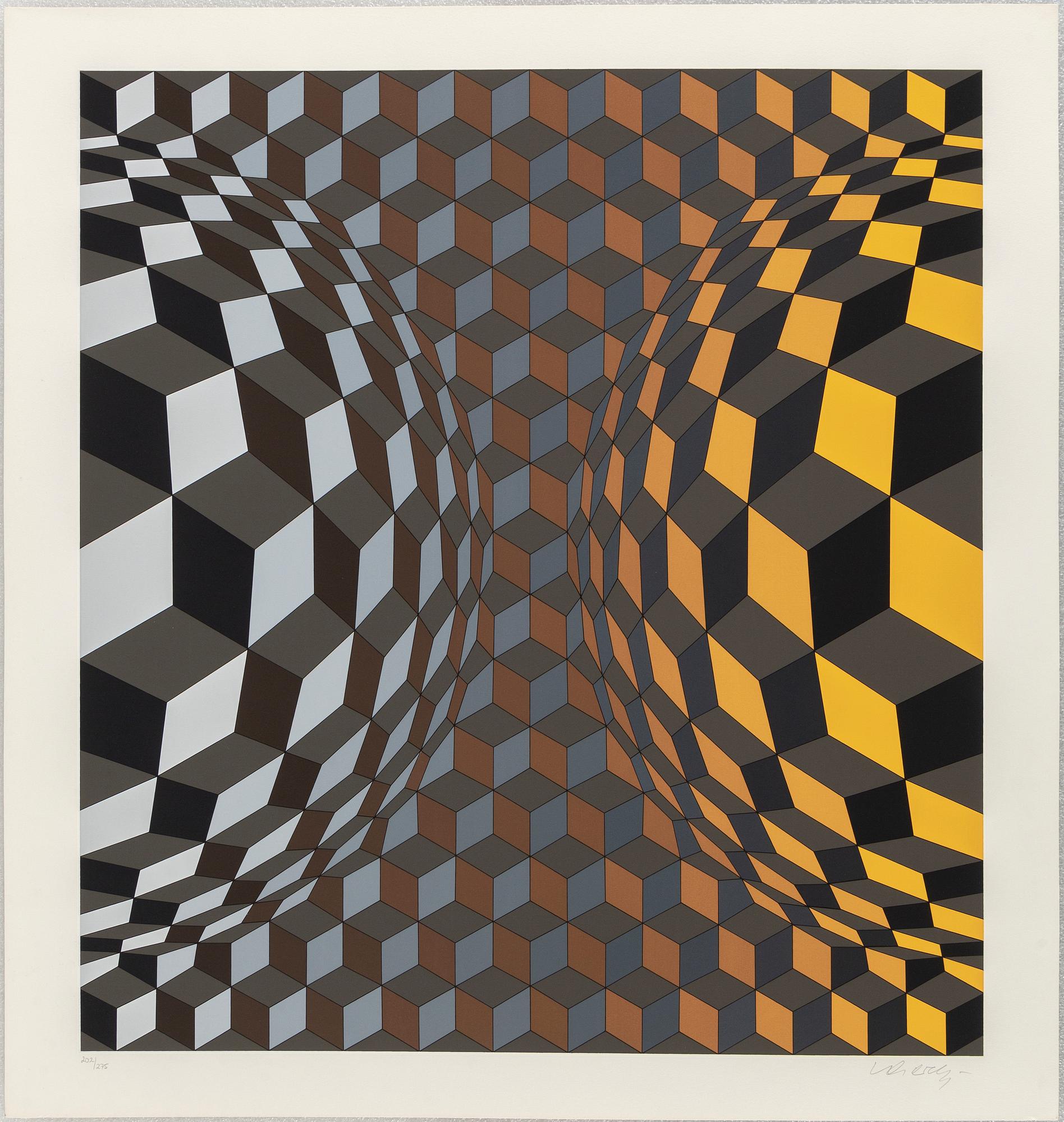 VICTOR VASARELY, färgserigrafier, 6 st, "Louisiana-mappen", signerade Vasarely och numrerade 202/275 med blyerts.